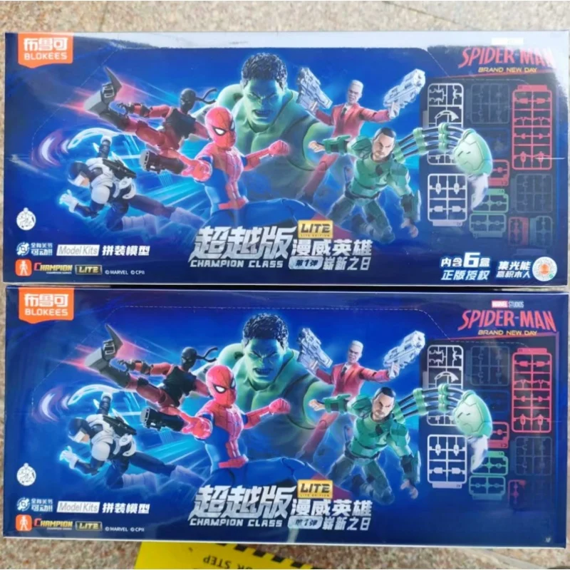 

In Stock Blokees Spider Man Champion V1 Lite Edition Super Hero Action Figure Blind Box Assembly Model Kit For Adult Collectible