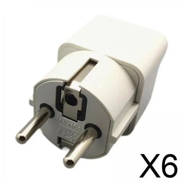 

European Plug Converter International Power Adapter Compact Safe for Bedroom Kitchen Travel