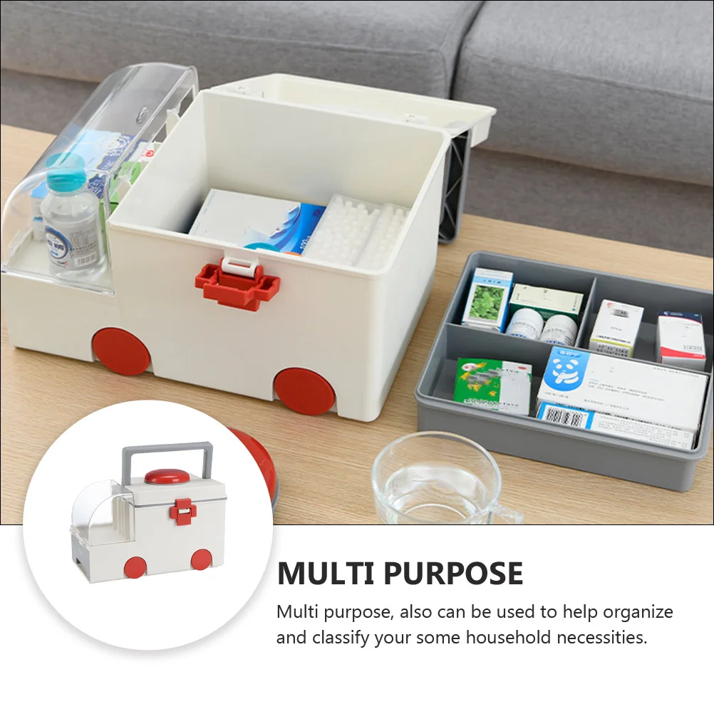 First Aid Storage Box High Quality Plastic Medicine Case Large Capacity Household Medical Organizer Emergency Storage Box