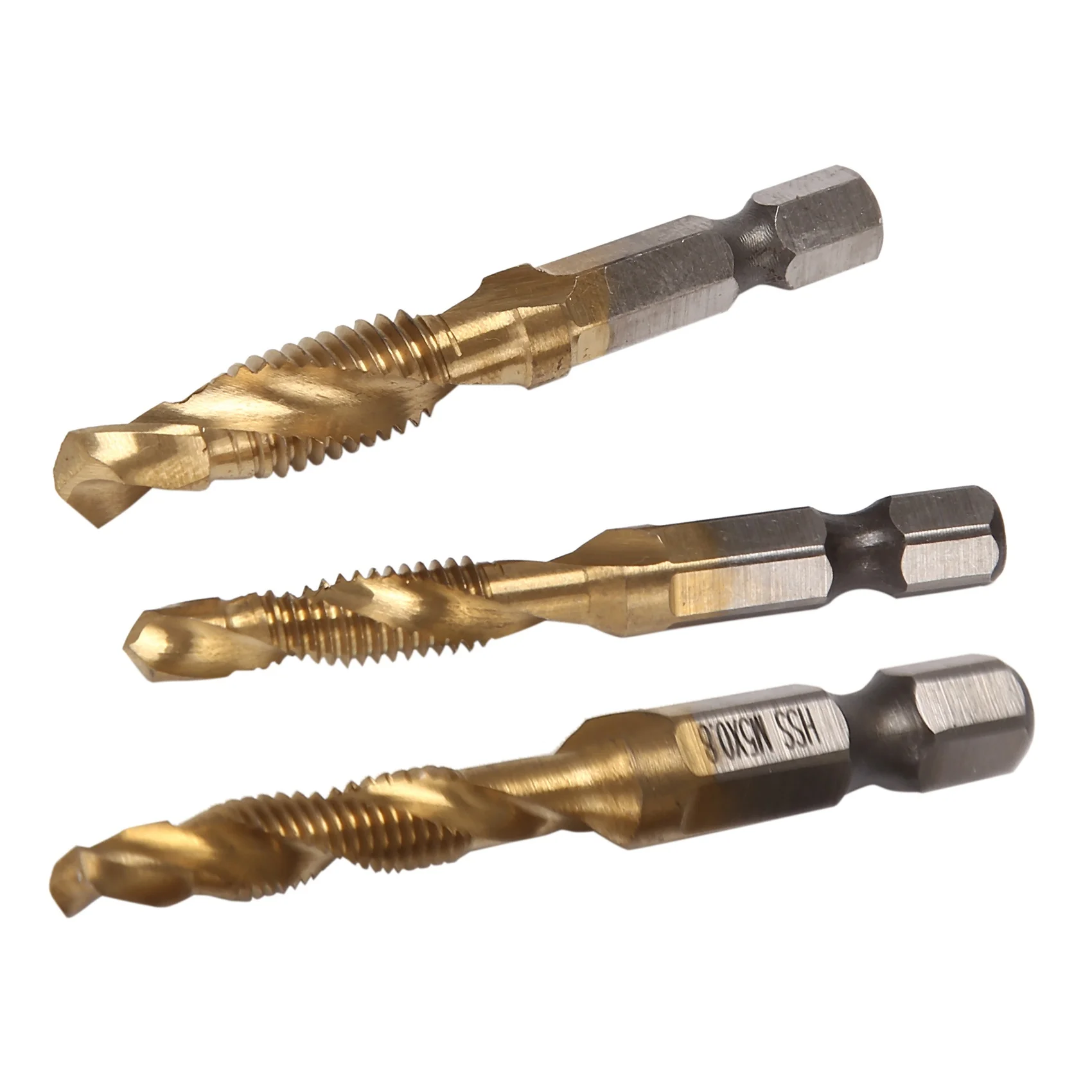 COFA-4341 Hexagon Shank M3-M10 Hexagon Shank Thread Metric Tap Drilling Screw Machine Compound Drill Bit