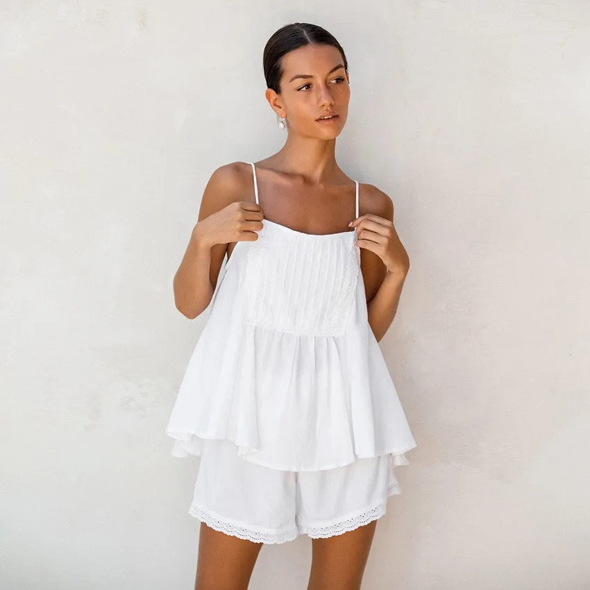Strap Thin Set with European and American Style Lightweight Wearable Outside Spring Summer Winter Outdoor Loungewear for Women
