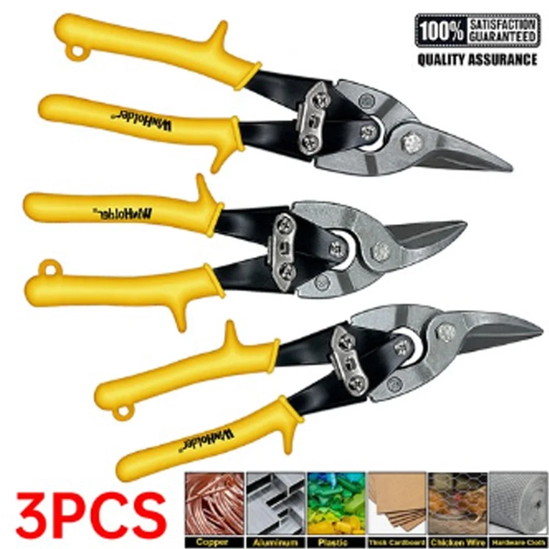 

Набор из 3 авиационных ножниц Cr-M для резки металла, авиационные ножницы Cr-M для толстолистового металла, сверхмощные ножницы для листового металла