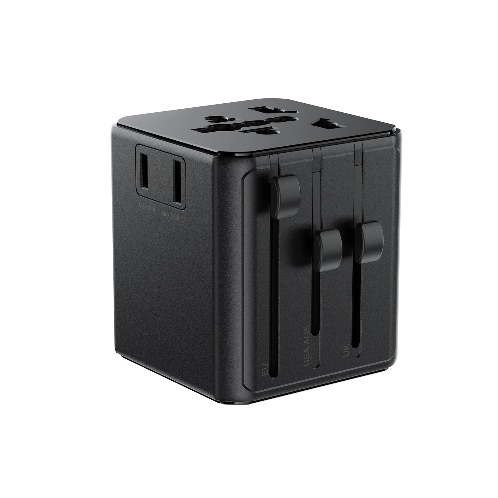 ACEFAST Universele Reisadapter voor AC-stroom, EU/VS/VK/AU Stekker Converter Socket, Wereldwijde Wandlader voor Telefoon en Laptop