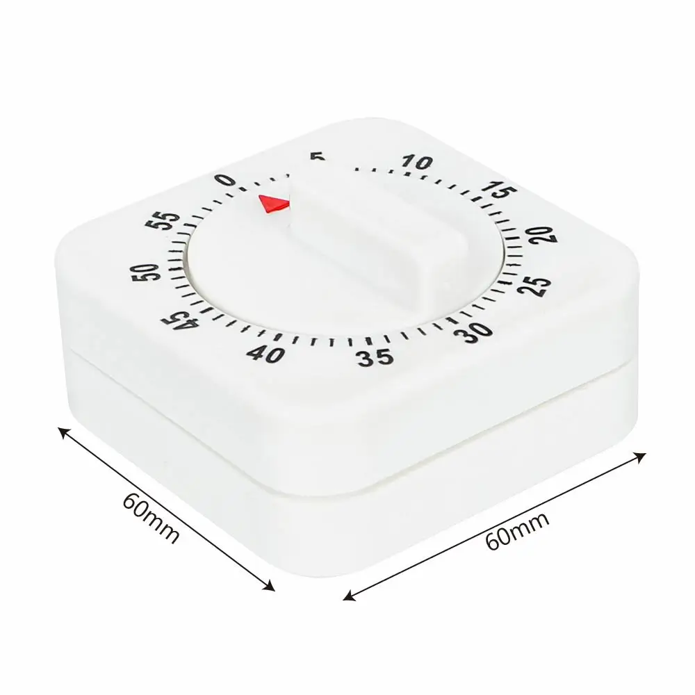 1 Pcs 60Minutes Square Mechanical Kitchen Timer Countdown Alarm Reminder Cooking Tools Home Kitchen Accessories ﻿