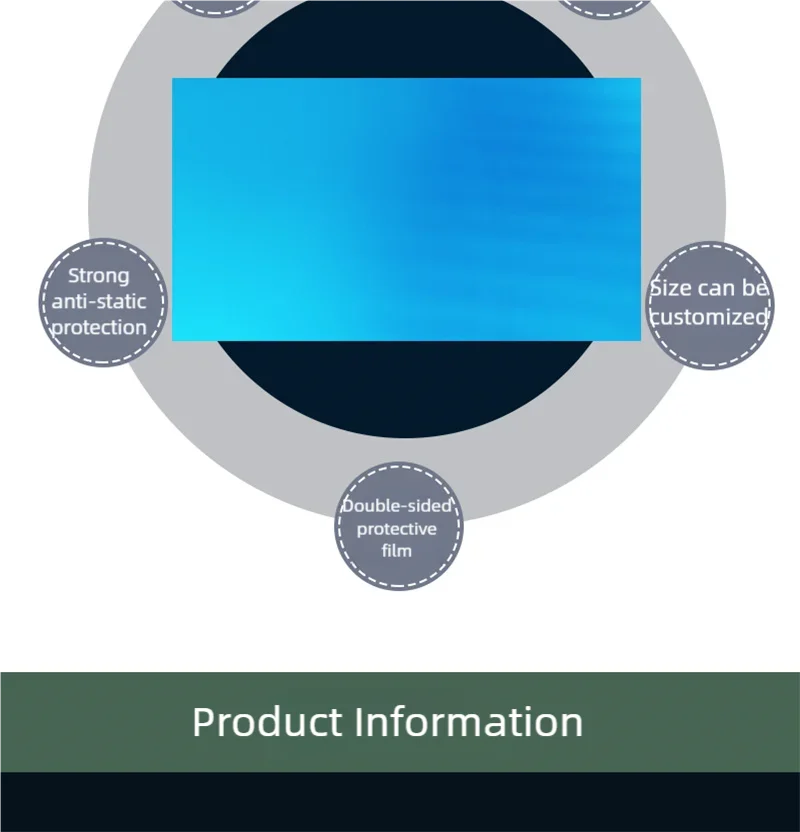 LCD-Helligkeitsverbesserung, Hintergrundbeleuchtungsmodul, aufhellende Folie, Bildschirmreparatur, Laptop-Zubehör, rechteckige Prismenfolie – Detail 3