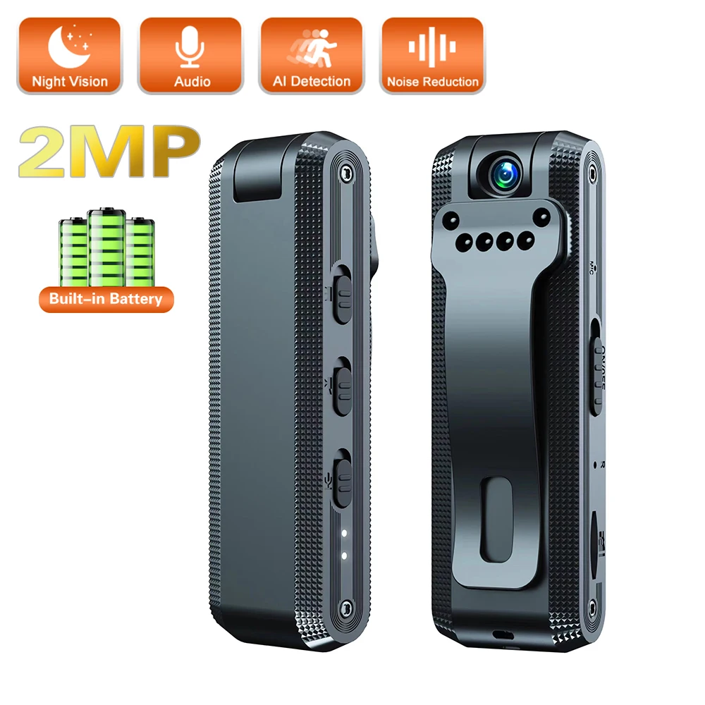 

Mini Body Camera 1080P Full HD Micro Camcorder Night Vision DV Video Voice Recorder With 180 Rotating len Wearable Small Cam