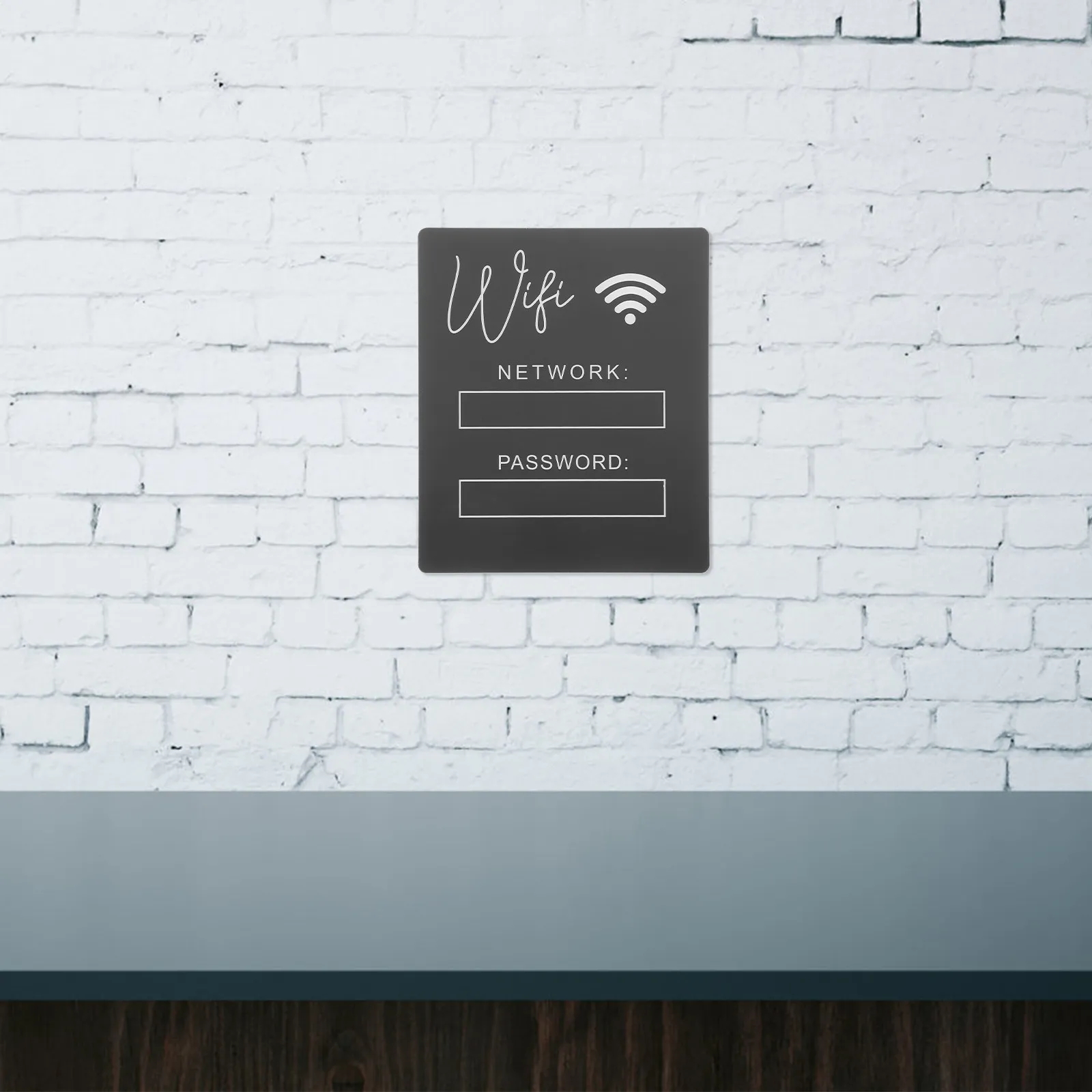 Acrylic WiFi Password Sign Modern Minimalist Desk Decor for Home Office Restaurant Guest Room Essentials WiFi Board Easy Clean