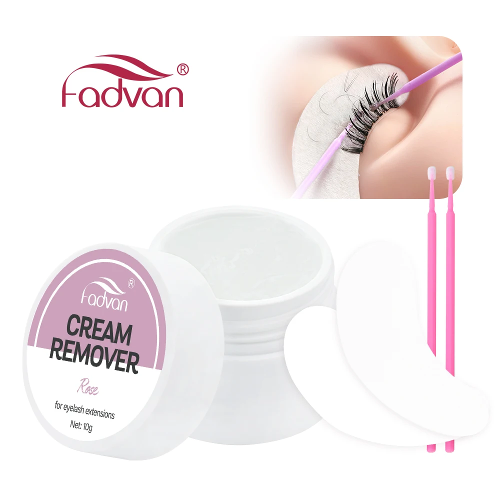 FADVAN Cream Remover Quick Removing 1-2 Minutes For Professional Eyelash Extension Safe Non-Irritating Glue Remover 10g