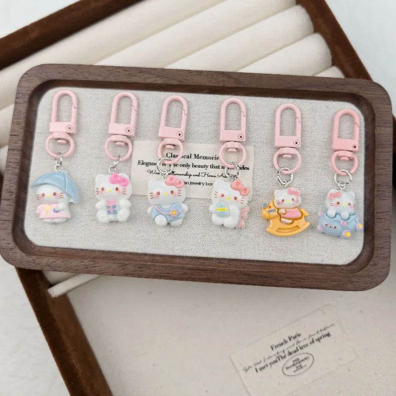 

Hello Kitty Keychain Cute Cartoon Versatile Pink and Tender Keychain Backpack Accessories Women Products Student Gift Wholesale