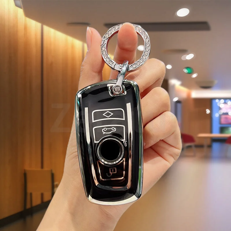 TPU Car Remote Key Case Cover Fob Keychain For BMW G30 F11 X3 F25 X4 I3 M3 M4 F20 F30 G20 f31 F34 F10 1 3 5 Series Accessories view 3