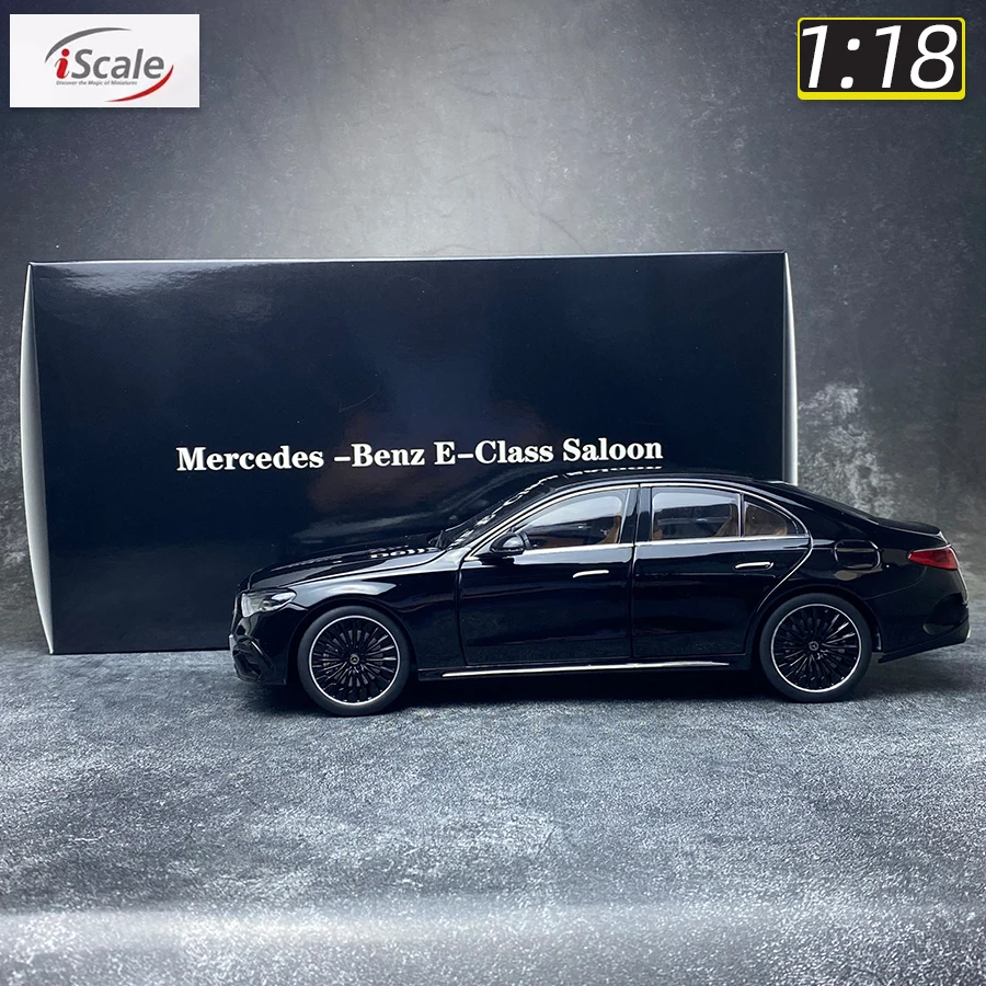 Iscale skala 1:18 baru Benz e-kasse E450 W214 baru model mobil sedan dekorasi statis hadiah liburan model koleksi