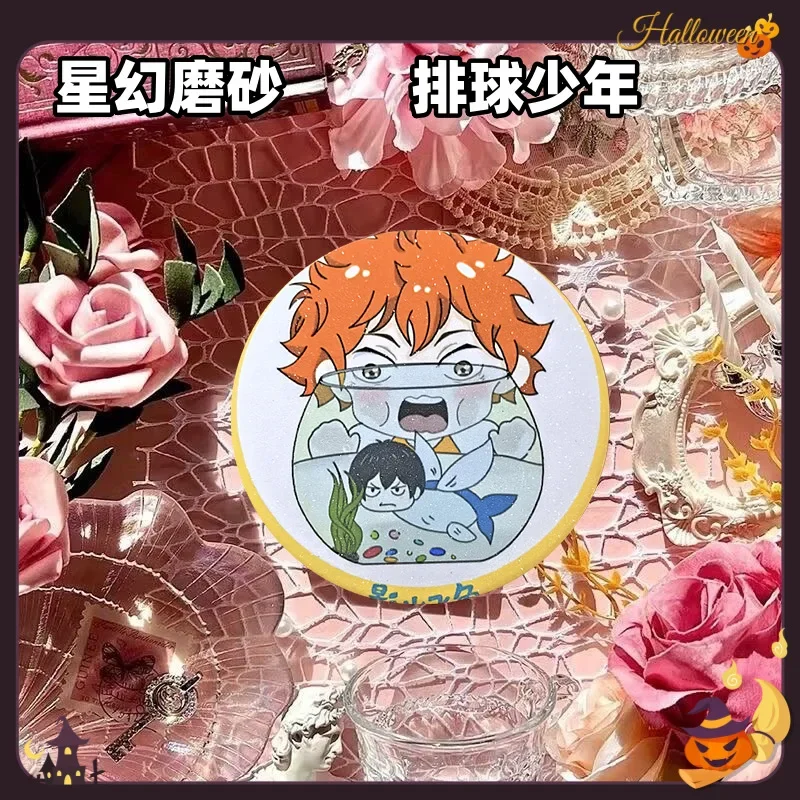 Anime Haikyuu Brooch Pins 58mm Cartoon Cosplay Shoyo Hinata Tobio Kageyama Badge Brooches Backpack Clothes Accessories Gifts