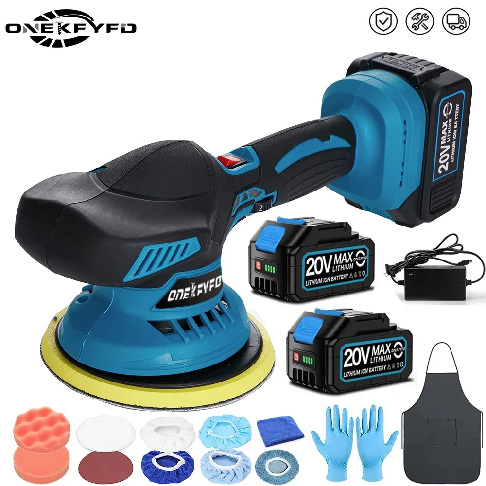 Electric Polisher 6 Gears Adjustable Car Waxing Polishing Machine Metal Waxing Wood Sanding Rust Removal for Makita 18v Battery