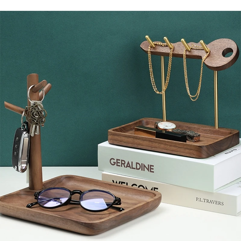 Wooden Hanger Shelves Coat Rack Floor Type Solid Wood No Punch Decoration Hook Bathroom Supplies Storage Ornaments