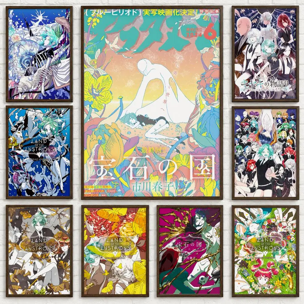 Anime Land of the Lustrous Poster Self-adhesive Art Waterproof Paper Sticker Coffee House Bar Room Wall Decor