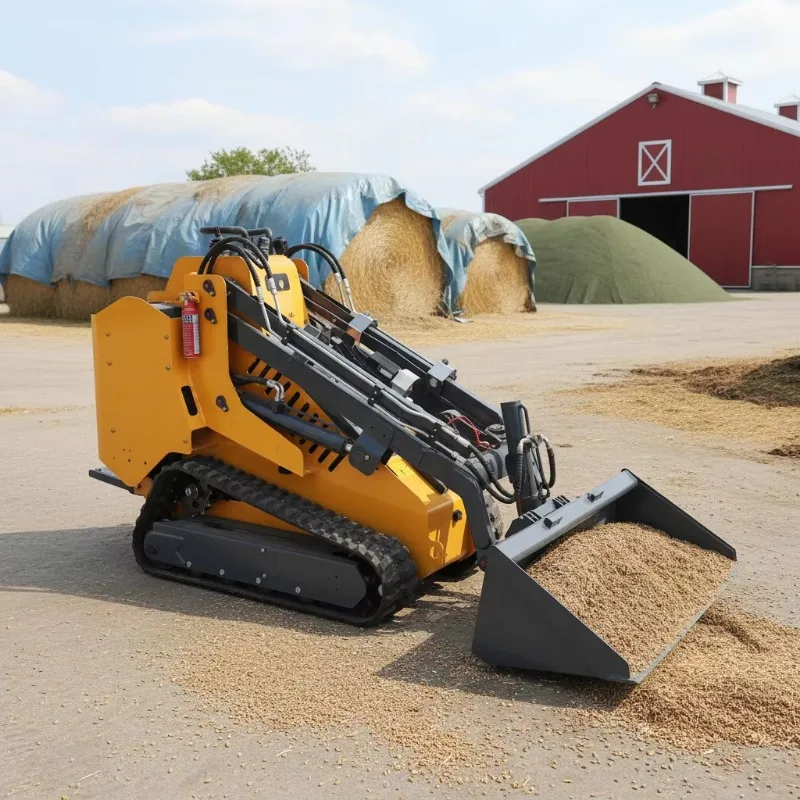 Low-price Skid Steer Loader on Sale, Small Skid Steer Loader Manufactured in China Factory 1Y Warranty