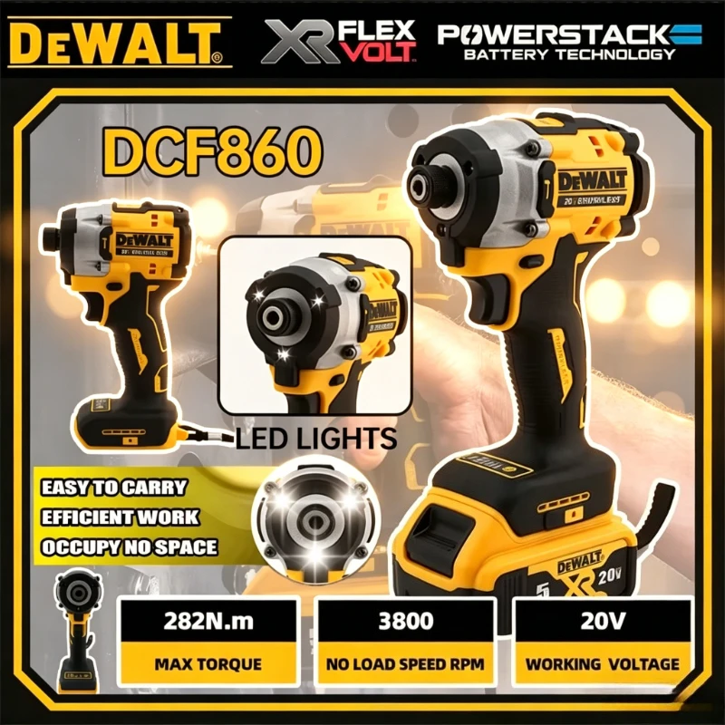 

Аккумуляторная компактная дрель-шуруповерт Dewalt DCF860, бесщеточная, электрическая, перезаряжаемая, улучшенная версия