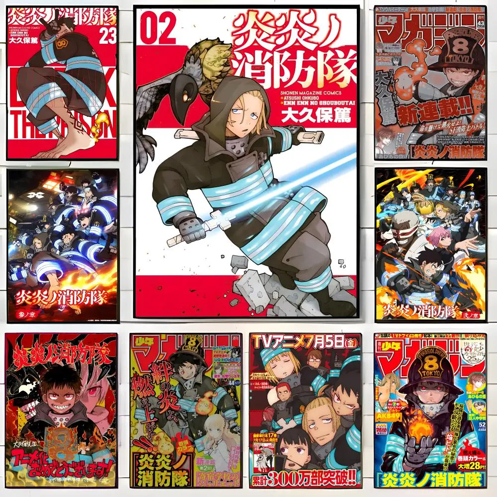 Powerful Anime F-Fire Force Poster Wall Art Print Decorative Mural Home Decor Gift Unframed