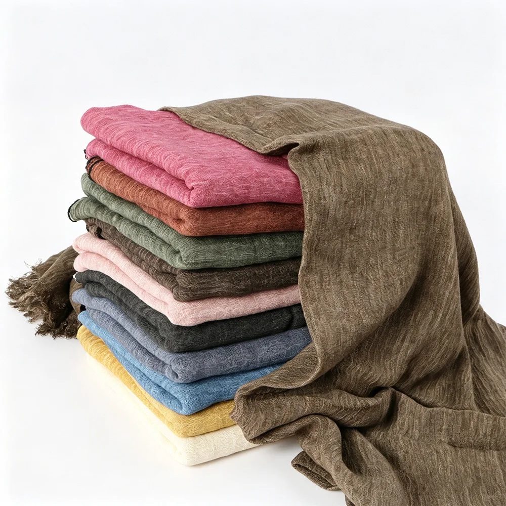 

Cotton Scarf Women's Hijab Luxury Shawl Turban Female Headscarf Headscarf Bandana Wraps Neckerchief Foulards Femme Headband