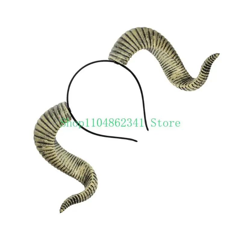 Afneembare geitenhoorn haarband hoofdaccessoire voor kostuum evenement toneelvoorstellingen carnaval feestbijeenkomst hoofdtooi