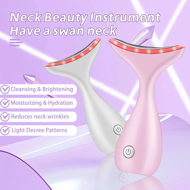 Microcurrent Neck Face Lifting Massagers LED Photon Therapy Neck Wrinkle Skin Tighten Anti Wrinkle Neck Beauty Devices Home Use