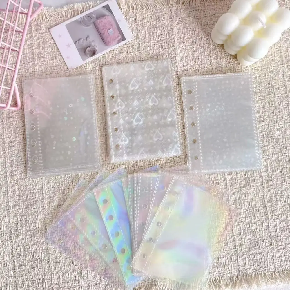 Multiple Pockets Clear Sheets Sleeve DIY Binder A4 Kpop Photocard Binder 4 Hole 4 Ring Photo Album Sleeves