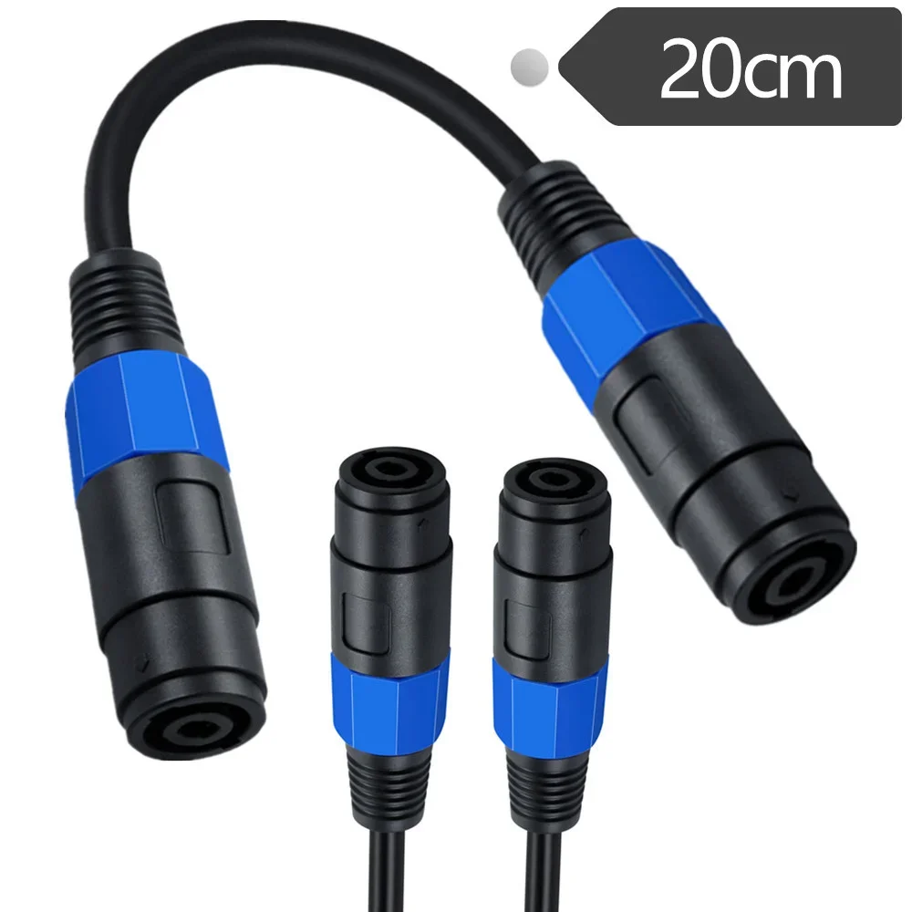 Macdot Speakon Female to Female Connector Jack 2 Pole Straight Coupler Cable for Speaker/Amp 0.2m