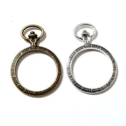 5pcs 30mm Inner Size 37x54mm Hollow Antique Silver Plated Bronze Classic Cabochon Base Setting Charms Pendant