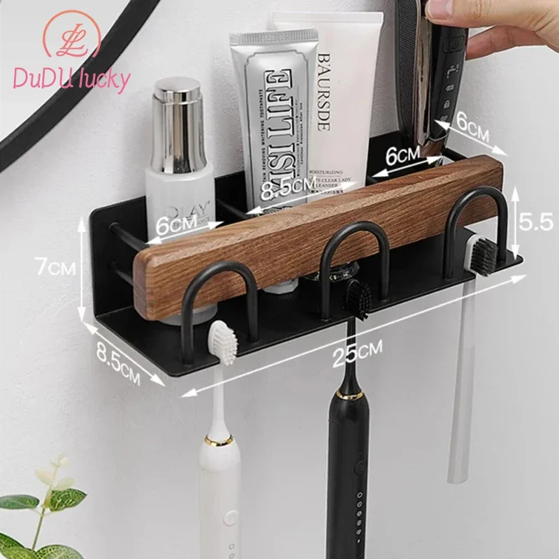 

Toothpaste Storage Rack Holder, Bathroom Organizer, Razor Stand, Shelf, Accessories