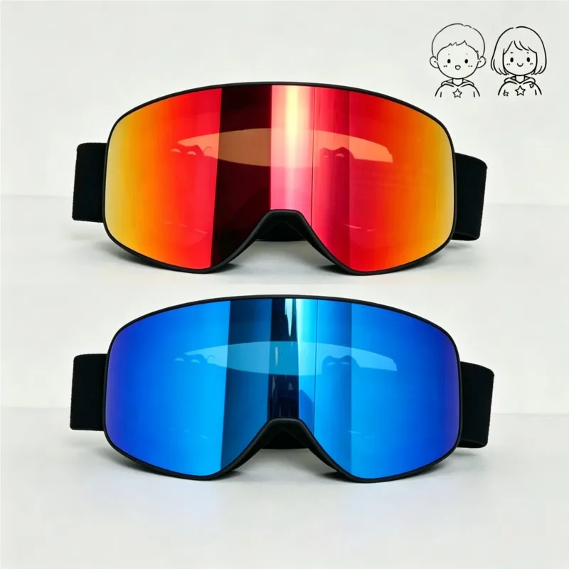 Winter Kids Motorbike Goggles, Ventilated Anti-Fog Lens, Wrap Breath Sponge, Wind Debris Block Outdoor Gear