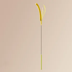 القط Kimpets إغاظة عصا لدغة مقاومة القطب الطويل أداة تهدئة ذاتية حكيم ريشة الذيل العشب القط لعبة الأليفة لوازم أعلى 8 مبيعات للكلاب - رقم 7