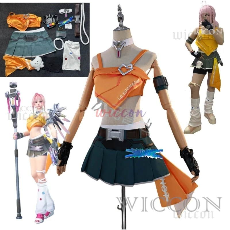 

OW Mercy Cosplay Costume Angela Ziegler Uniform Halloween Carnival Party Christmas Play Role Clothes Clothing