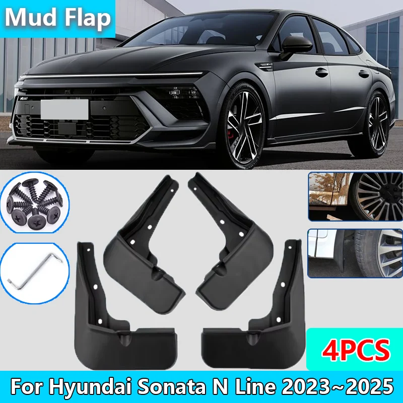 For Hyundai Sonata N Line 2023 2024 2025 Mudguards Mud Flaps Splash Guard MudFlaps Front Rear Fender Protector Auto Accessories