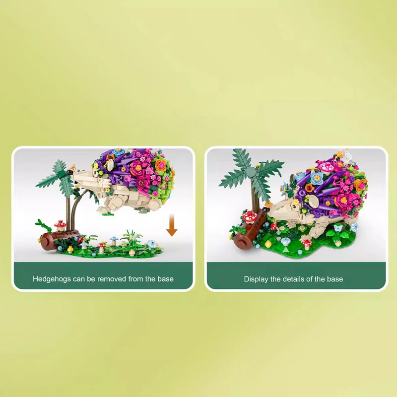 Creative Expert MOC Turtle Flower Potted Plant Building Block Sets Cute Flower Model Building Blocks Set Toys for Adult Kid Gift