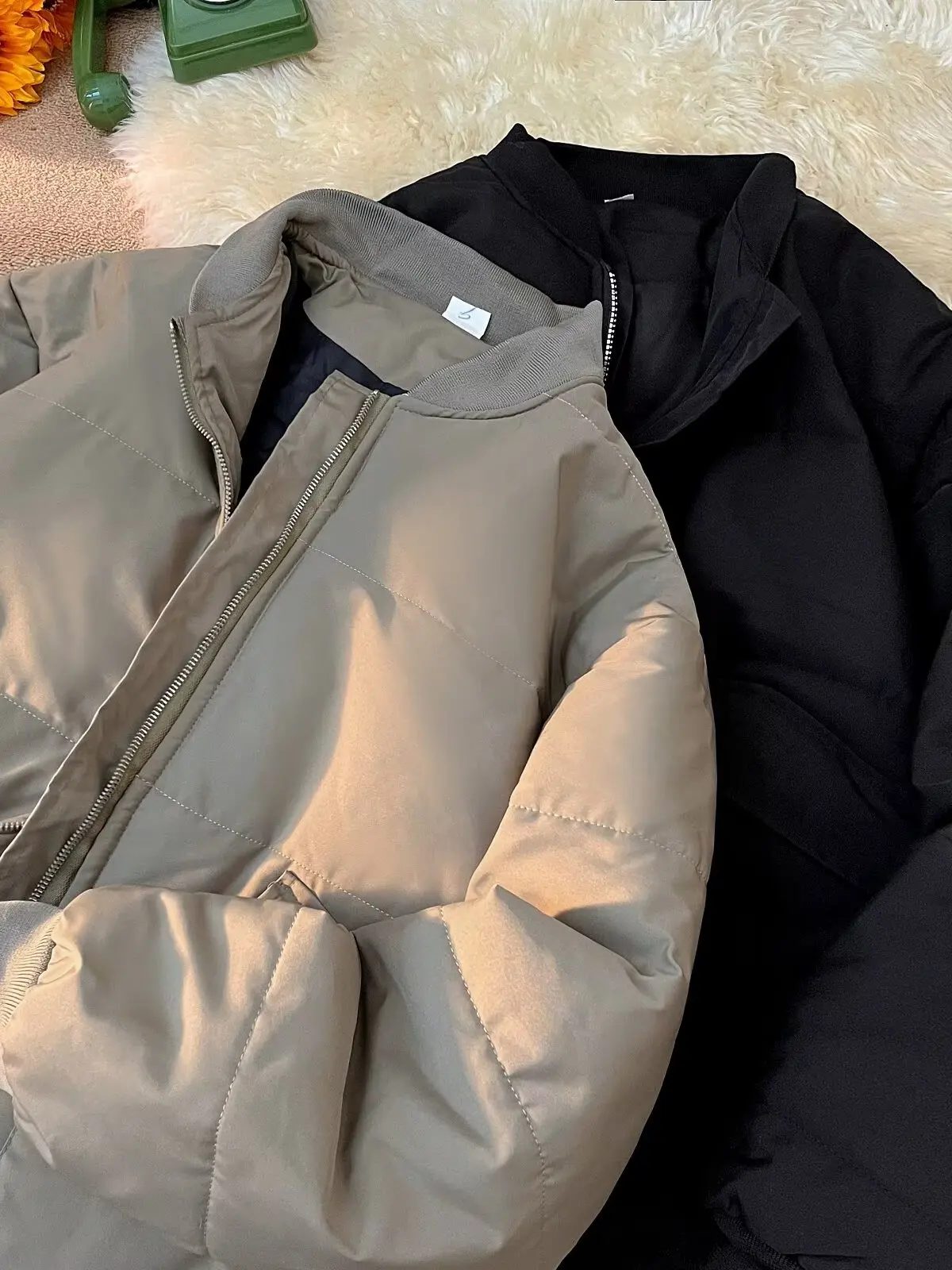 Chic Deconstructed Hong Kong Style Bread Coat Loose Fit Baseball Collar Unisex Warm Cotton Jacket Hip Hop Men's Women's