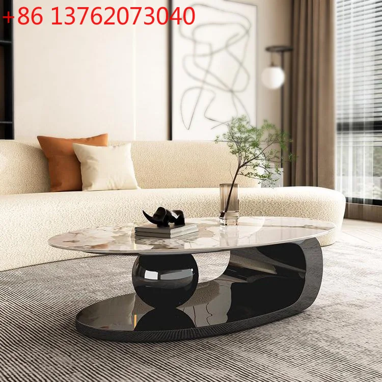 The living room slate coffee table is simple and modern, and the Italian light luxury tea table is made in modern home