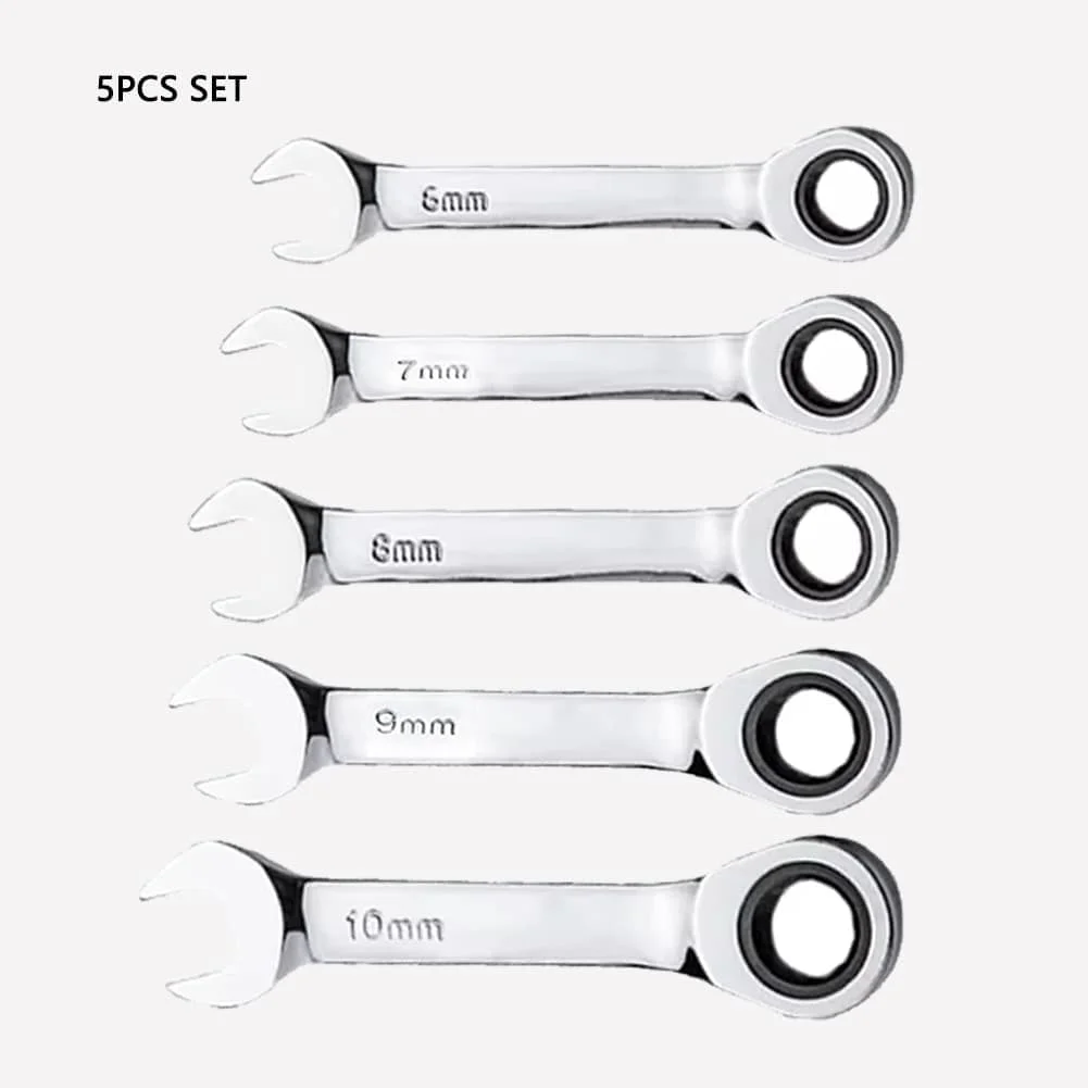 

Набор ключей с трещоткой с гибкой головкой, прецизионные инструменты от 6 до 19 мм для технического обслуживания и техники со стальной конструкцией