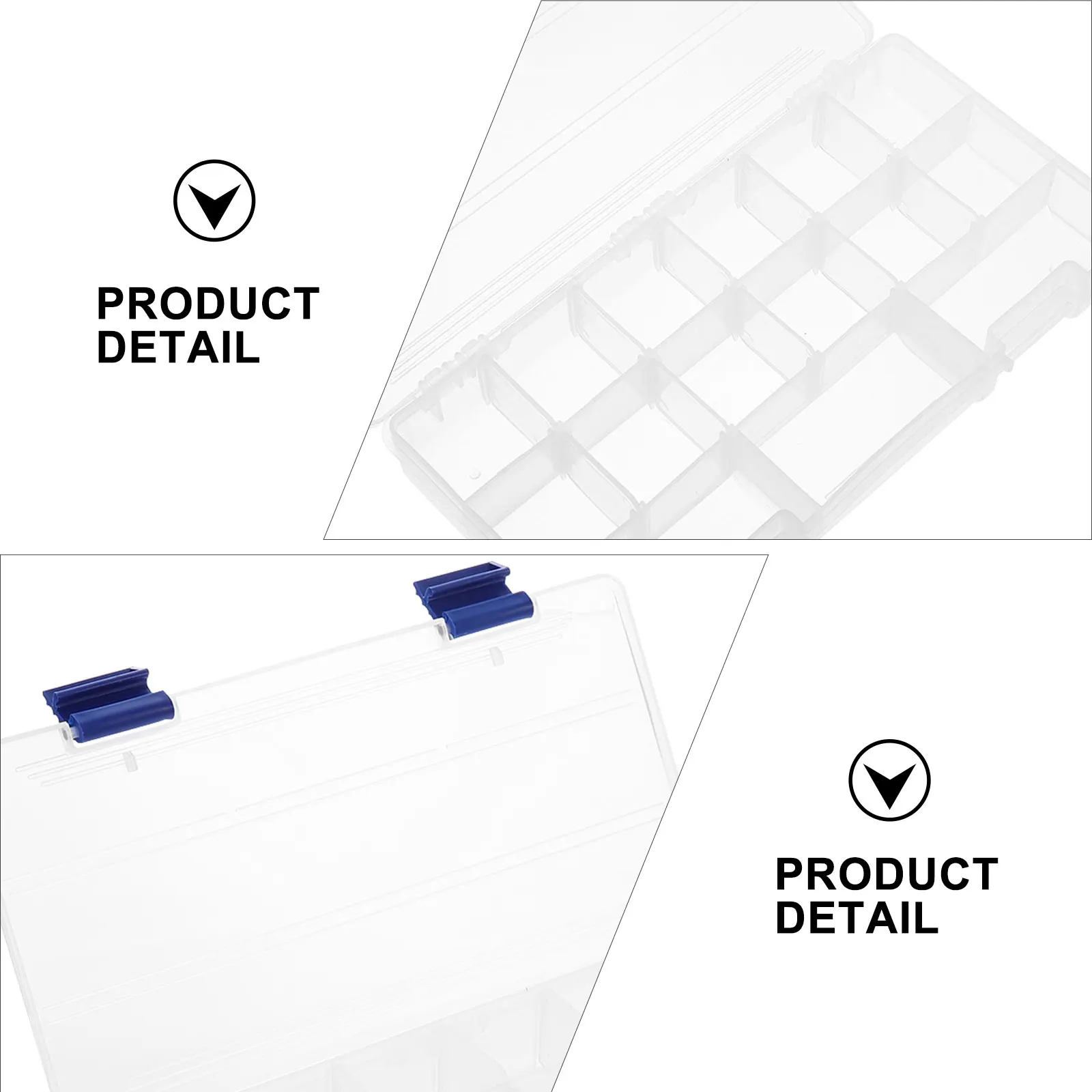

15 Grid ABS Lure Container Fishing Storage Box Tackle Rig Bait Box Storage Organizer Hook Keeper Accessories Sorting