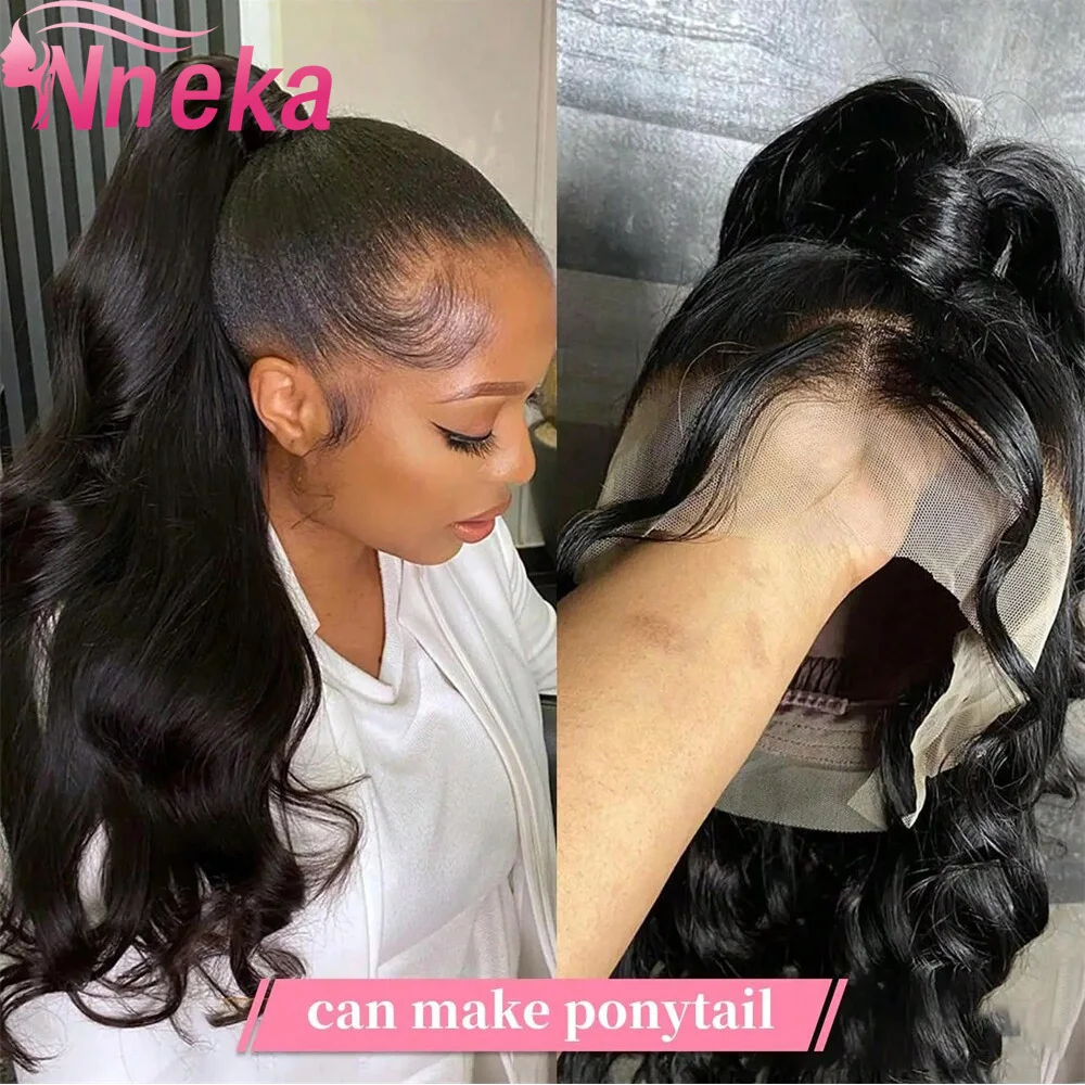 

Невидимые парики с кружевной основой 360 Full Lace, без клея, с эффектом Body Wave, из натуральных волос, 13x4, 13x6 HD, с предварительно выщипанной линией роста волос, для женщин