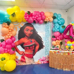 117pcs Moana Birthday Party Decorations Kids Girl Princess Balloons Baby Shower Party Decor Moana Ballon Air Globos Seaside