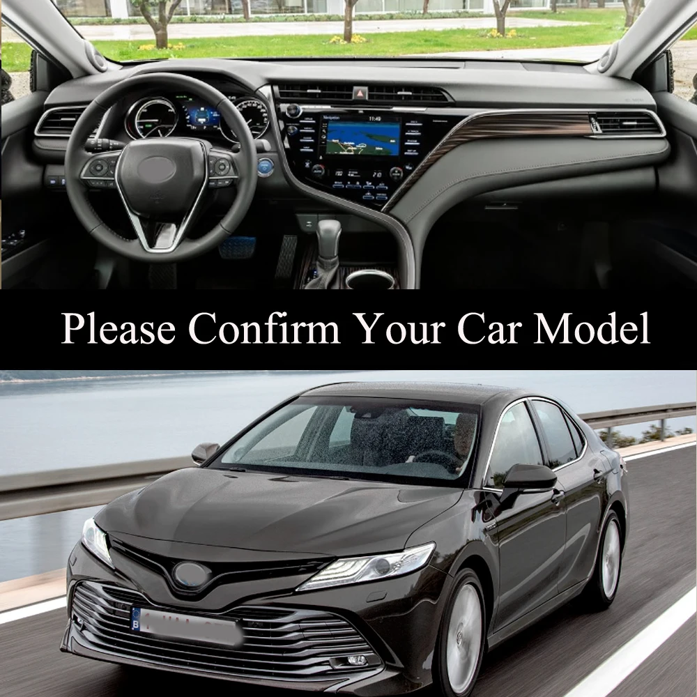 For Toyota Camry 70 XV70 2018 2019 2020 2021 Dashboard Cover Board Mat Carpet Pad Sun Shade Retro Leather Cushion Car Accessory - view 2