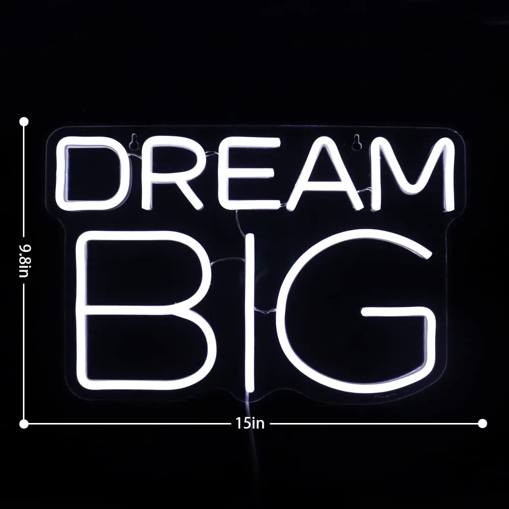 Dream Big Neon Signs For Wall Decor Neon Lights For Bedroom Sign Led Light Party Neon Light Birthday Decor Home Neon Bar Signs