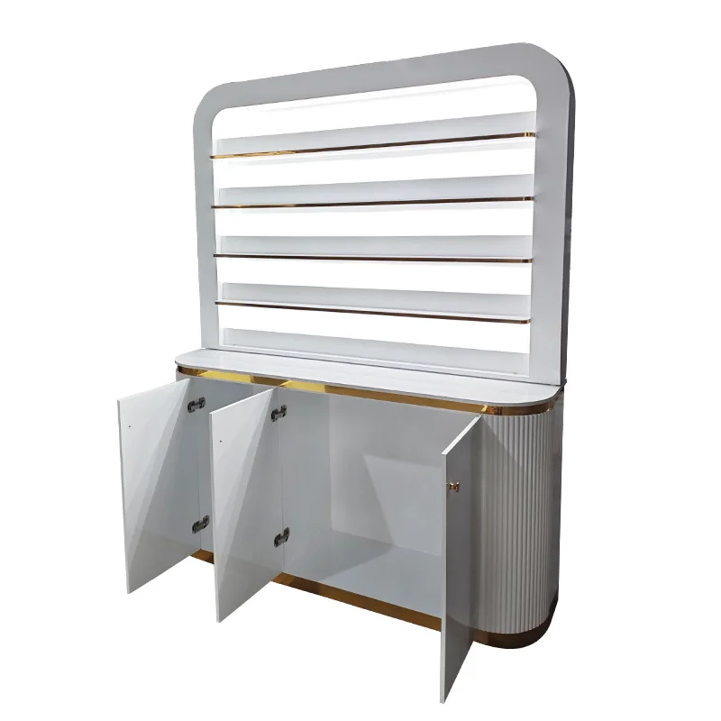 Line showcase beauty salon high-density MDF nail polish display cabinet simple multi-purpose nail polish cabinet wholesale
