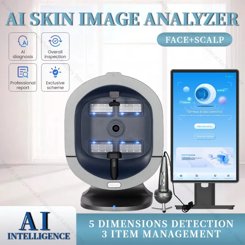 

Double 11 Sale! AI Powered 2in1 Hair Scalp and Face Analysis Machine Salon Equipment For Scanner Beauty Medical Device.