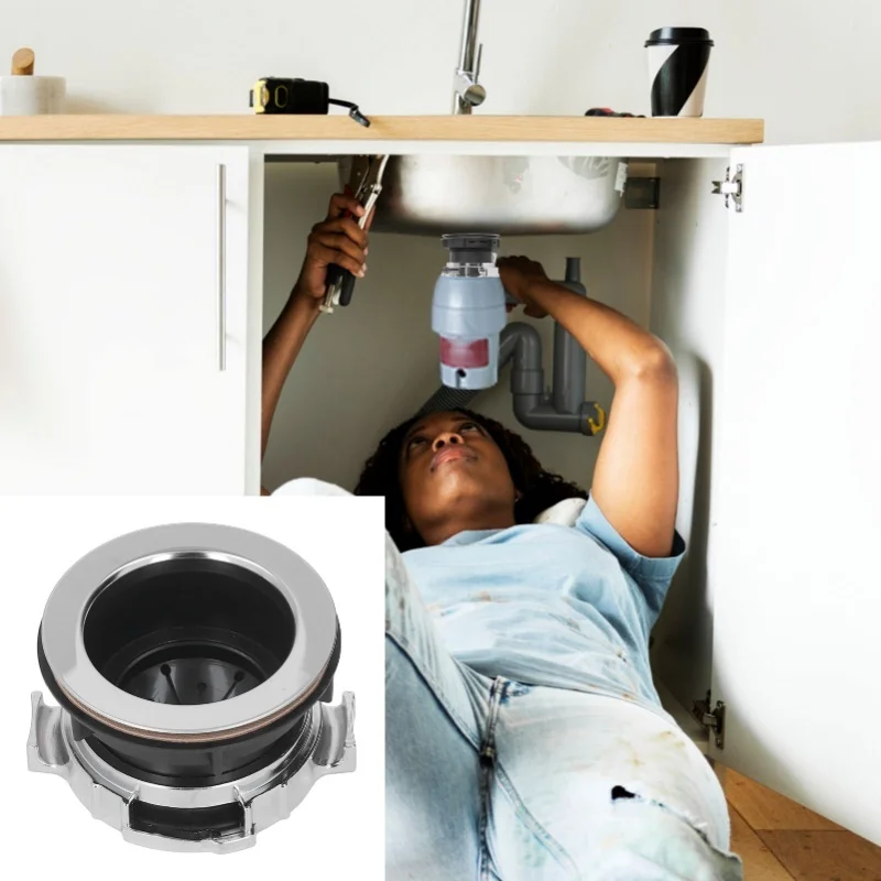 114mm Sink Flange Kit Garbage Disposal With Splash Guard Stainless Steel Food Waste Mount Replacement