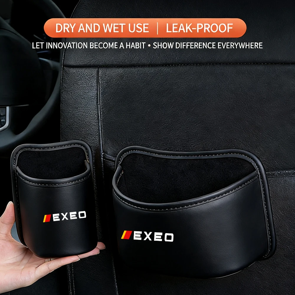 

Multi-functional Car Trash Bin Hanging Garbage Dust Case Storage Box Car Door Milk Tea Cup Holder For Seat EXEO Car Styling