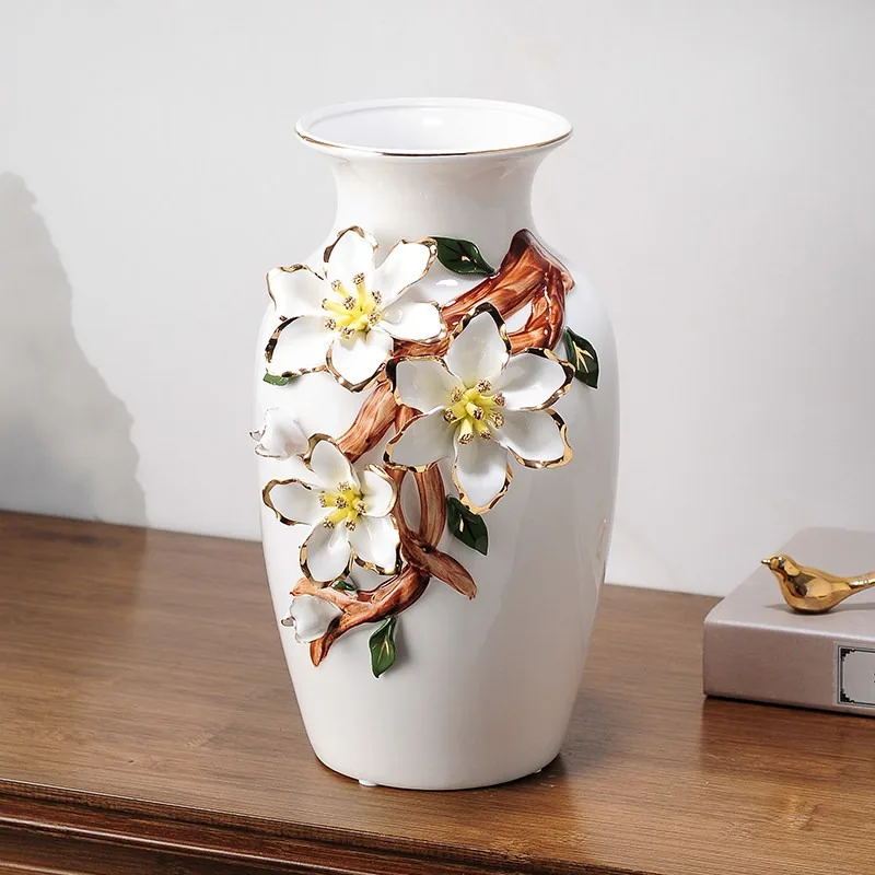 Ceramic flower arrangement vase versatile soft decoration home accessories living room TV cabinet entrance Bogu rack ornament ho