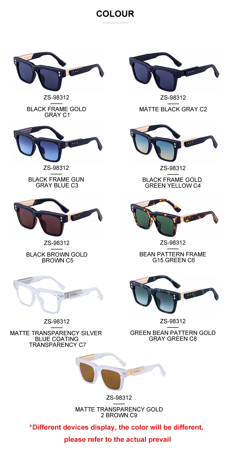 Polarisierte quadratische Steampunk-Sonnenbrille für Herren 2026 – Luxusmarke, Vintage, Oversized, für Outdoor und Autofahren, klassische Herrenbrille – Detail 9