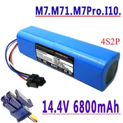 14.4V 100% New Original Accessories 18650 Rechargeable Lithium Battery Pack for Midea Sweeping Robot M7 M71 I10 M7Pro 4S2P