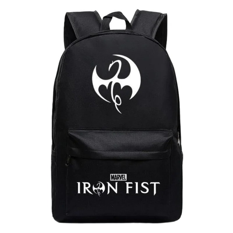 Marvel Anime Tekken Logo Personality Peripheral Fashion School Bag Canvas Travel Computer Backpack Cartoon Creative Backpack